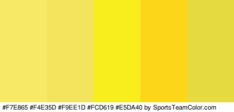 #F7E865 #F4E35D #F9EE1D #FCD619 #E5DA40 Colors