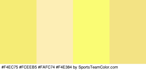 #F4EC75 #FCEEB5 #FAFC74 #F4E384 Colors