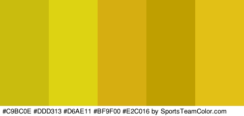 #C9BC0E #DDD313 #D6AE11 #BF9F00 #E2C016 Colors