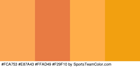 #FCA753 #E87A43 #FFAD49 #F29F10 Colors