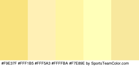 #F9E37F #FFF1B5 #FFF5A3 #FFFFBA #F7E89E Colors