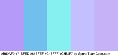 #B59AF9 #71BFED #86EFEF #C4BFFF #C5B2F7 Colors