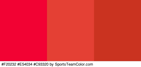 #F20232 #E54034 #C93320 Colors