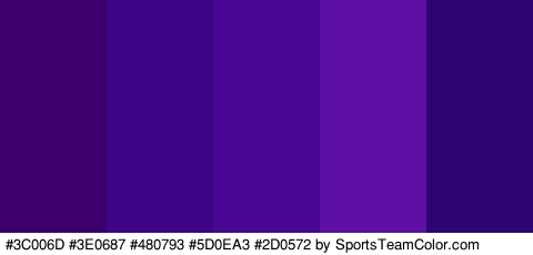 #3C006D #3E0687 #480793 #5D0EA3 #2D0572 Colors