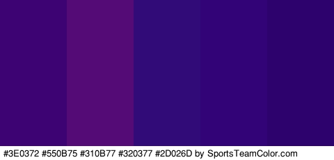 #3E0372 #550B75 #310B77 #320377 #2D026D Colors