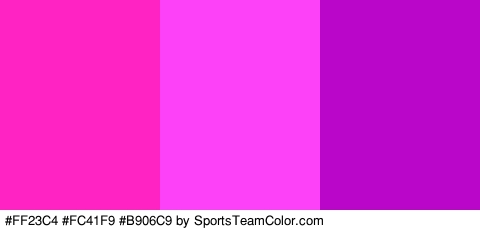 #FF23C4 #FC41F9 #B906C9 Colors