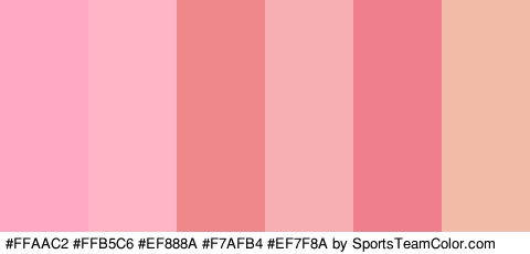 #FFAAC2 #FFB5C6 #EF888A #F7AFB4 #EF7F8A #F2BBA7 Colors