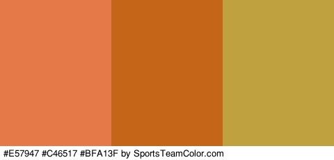 #E57947 #C46517 #BFA13F Colors