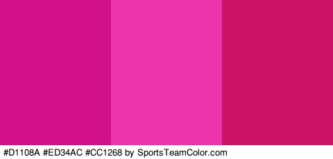 #D1108A #ED34AC #CC1268 Colors