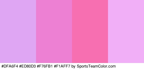 #DFA6F4 #ED80D3 #F76FB1 #F1AFF7 Colors