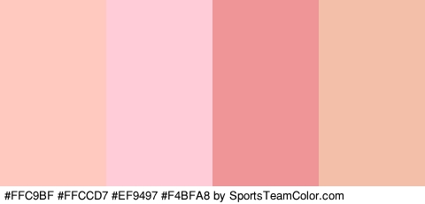 #FFC9BF #FFCCD7 #EF9497 #F4BFA8 Colors