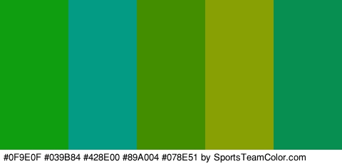 #0F9E0F #039B84 #428E00 #89A004 #078E51 Colors