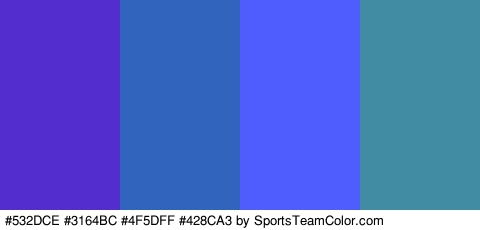 #532DCE #3164BC #4F5DFF #428CA3 Colors