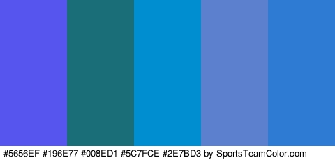 #5656EF #196E77 #008ED1 #5C7FCE #2E7BD3 Colors