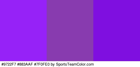 #9722F7 #883AAF #7F0FE0 Colors