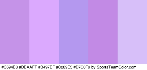 #C594E8 #DBAAFF #B497EF #C289E5 #D7C0F9 Colors