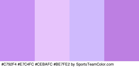 #C792F4 #E7C4FC #CEBAFC #BE7FE2 Colors