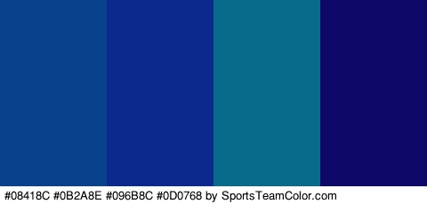 #08418C #0B2A8E #096B8C #0D0768 Colors