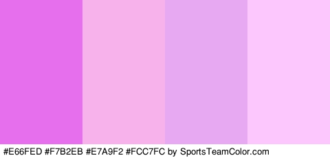 #E66FED #F7B2EB #E7A9F2 #FCC7FC Colors