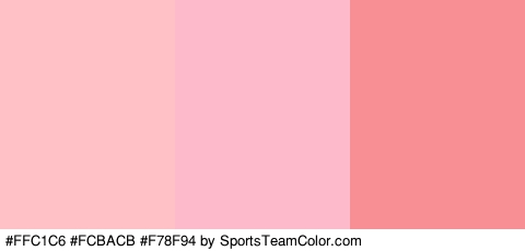 #FFC1C6 #FCBACB #F78F94 Colors