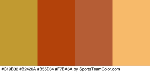 #C19B32 #B2420A #B55D34 #F7BA6A Colors