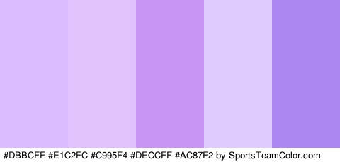 #DBBCFF #E1C2FC #C995F4 #DECCFF #AC87F2 Colors