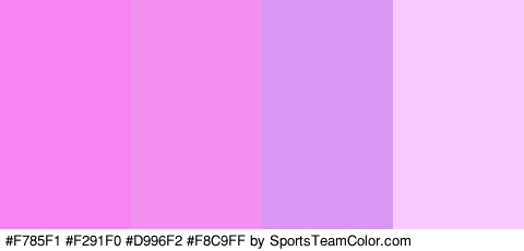 #F785F1 #F291F0 #D996F2 #F8C9FF Colors