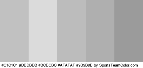 #C1C1C1 #DBDBDB #BCBCBC #AFAFAF #9B9B9B Colors