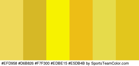 #EFD958 #D6B826 #F7F300 #EDBE15 #E5DB4B #E2C51D Colors