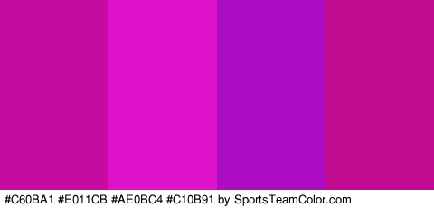 #C60BA1 #E011CB #AE0BC4 #C10B91 Colors