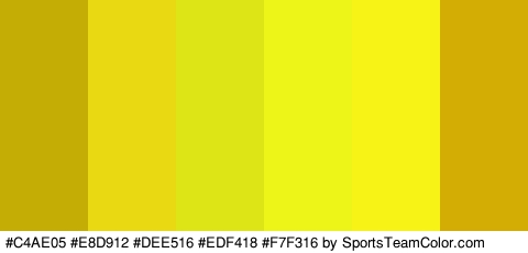 #C4AE05 #E8D912 #DEE516 #EDF418 #F7F316 #D3AD04 Colors