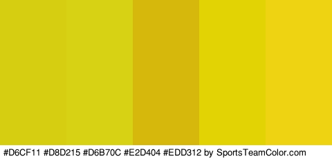 #D6CF11 #D8D215 #D6B70C #E2D404 #EDD312 Colors