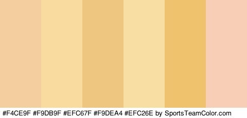 #F4CE9F #F9DB9F #EFC67F #F9DEA4 #EFC26E #F9CEB6 Colors