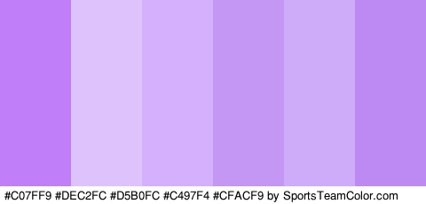 #C07FF9 #DEC2FC #D5B0FC #C497F4 #CFACF9 #BC8AF2 Colors