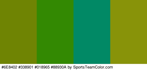 #6E8402 #338901 #018965 #88930A Colors