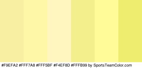 #F9EFA2 #FFF7A8 #FFF5BF #F4EF8D #FFFB99 #EFED70 Colors