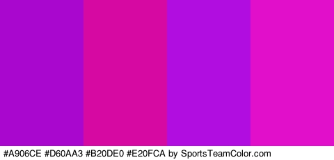 #A906CE #D60AA3 #B20DE0 #E20FCA Colors