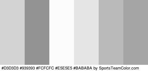 #D3D3D3 #939393 #FCFCFC #E5E5E5 #BABABA #A5A5A5 Colors