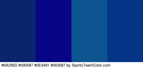 #0A256D #090587 #0E5491 #063587 Colors