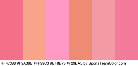 #F47088 #F9A38B #FF99C3 #EF8B73 #F29BA5 #F47C9A Colors