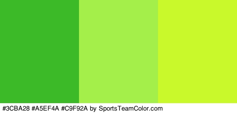 #3CBA28 #A5EF4A #C9F92A Colors