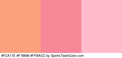 #FCA17E #F78898 #FFBACC Colors