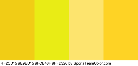 #F2CD15 #E9ED15 #FCE46F #FFD326 Colors