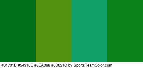 #01701B #54910E #0EA066 #0D821C Colors