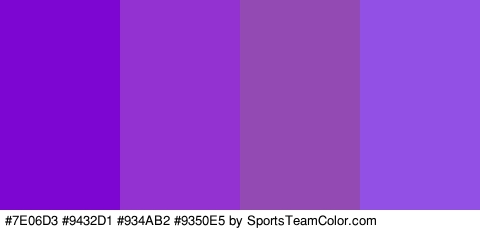 #7E06D3 #9432D1 #934AB2 #9350E5 Colors