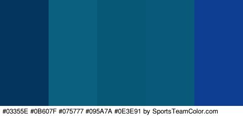 #03355E #0B607F #075777 #095A7A #0E3E91 Colors