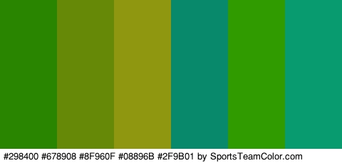 #298400 #678908 #8F960F #08896B #2F9B01 #079B6F Colors