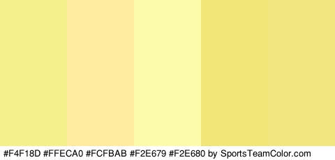 #F4F18D #FFECA0 #FCFBAB #F2E679 #F2E680 Colors