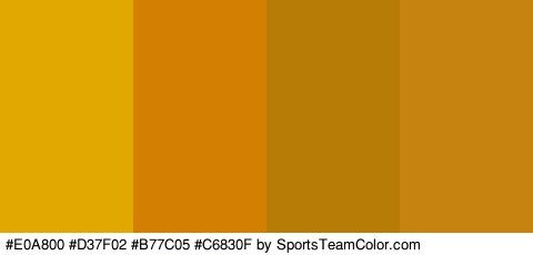 #E0A800 #D37F02 #B77C05 #C6830F Colors