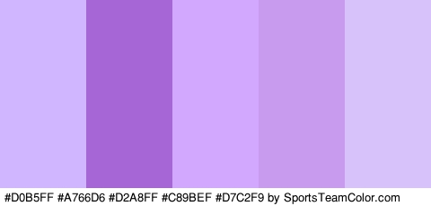 #D0B5FF #A766D6 #D2A8FF #C89BEF #D7C2F9 Colors